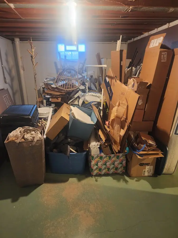 Roll-off dumpster container at job site for Roll Off Dumpster Rental in Boscawen